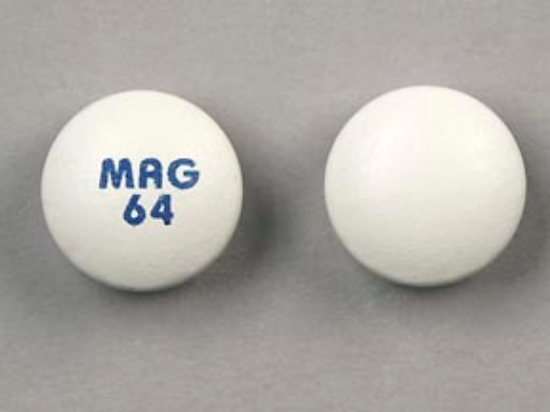 Picture of MAGNESIUM CHLORIDE DR 64MG TAB WH RND 60