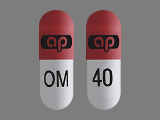 Picture of OMEPRAZOLE-SODIUM BICARBONATE 40-1100MG CAP WH 30