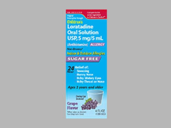 Picture of LORATADINE 5MG/5ML SUGAR FREE GRAPE SYRUP 4OZ