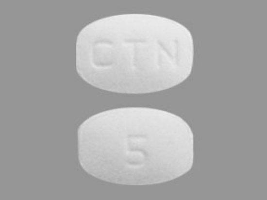 Picture of CETIRIZINE HCL 5MG TAB WH BAR 100