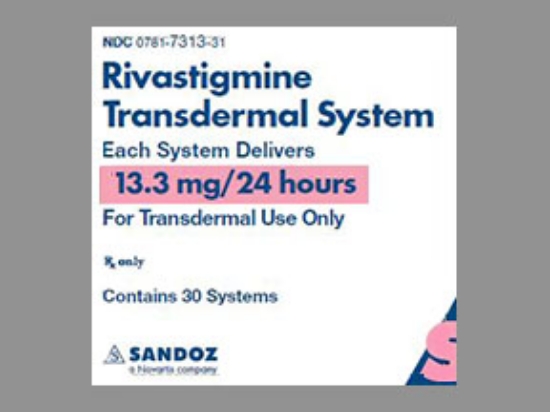 Picture of RIVASTIGMINE PATCH 13.3MG/24HR TDS BG RND 30