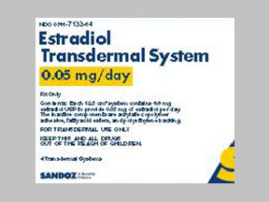 Picture of ESTRADIOL .05MG-1D TDS WH SQU 4