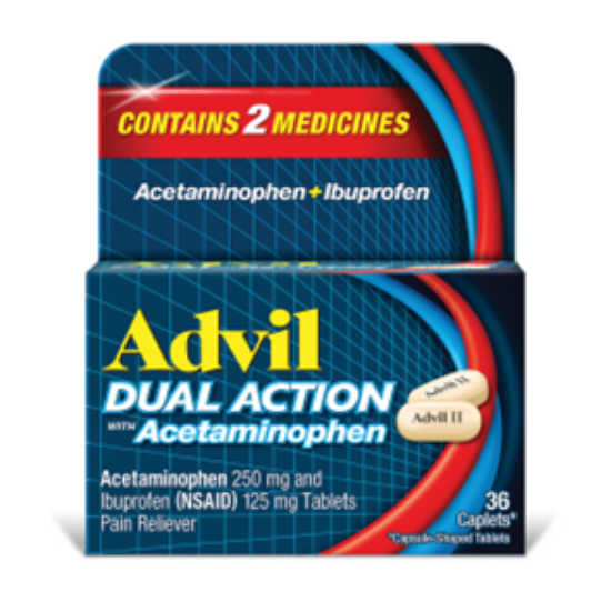 Picture of ADVIL DUAL ACTION W/ACETAMINOPHEN 36