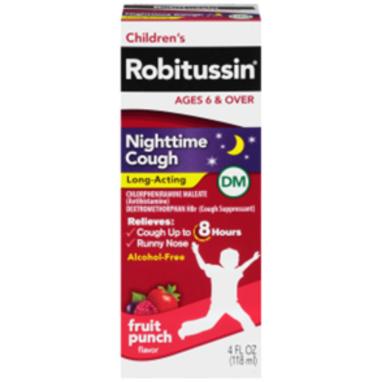 Picture of ROBITUSSIN CHILDREN NIGHTTIME COUGH DM LA 4OZ