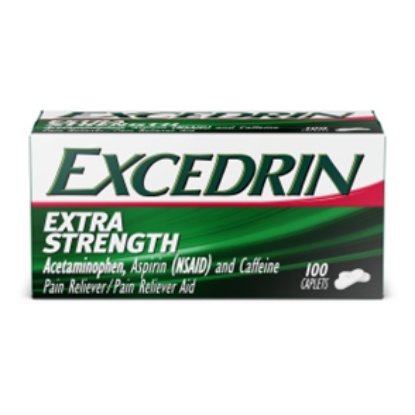 Picture of EXCEDRIN EX STR CAP 100 - Alternate NDC