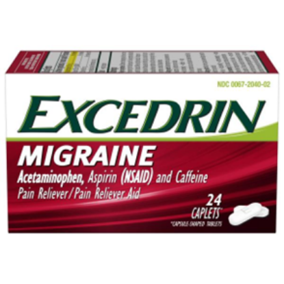 Picture of EXCEDRIN MIGRAINE TAB 24 - Alternate NDC