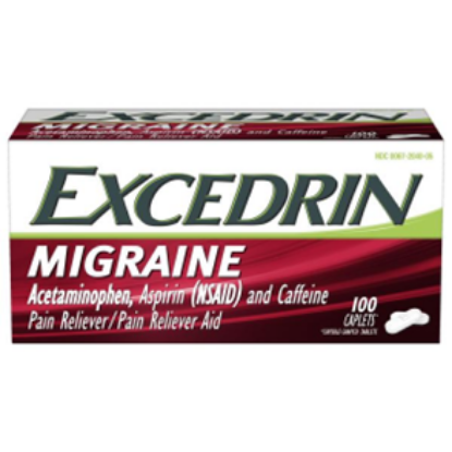 Picture of EXCEDRIN MIGRAINE TAB 100 - Alternate NDC