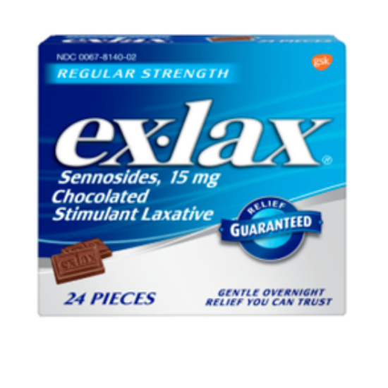 Picture of EX-LAX 15MG CHOCOLATE PIECE 24CT