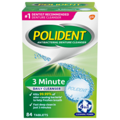 Picture of POLIDENT 3 MIN DENTURE CLEANSR  TAB 14X6 - Alternate NDC