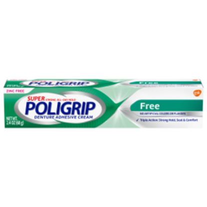 Picture of SUPER POLIGRIP FREE CREAM 2.4OZ/68G