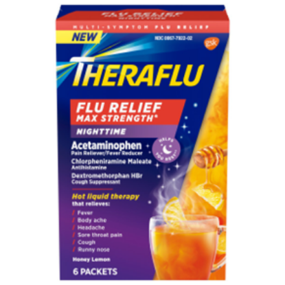 Picture of THERAFLU MAX STRENGTH RELIEF NT 6 - Alternate NDC