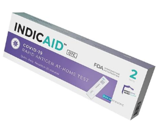 Picture of COVID 19 INDICAID ANTIGEN RAPID TESTS OTC 2CT