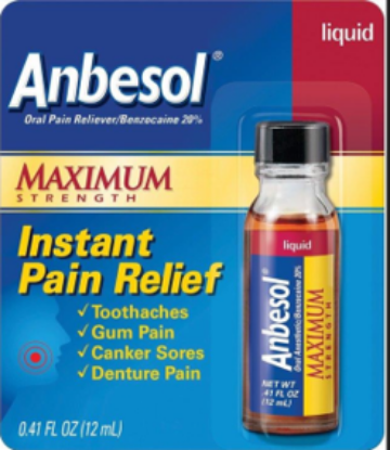 Picture of ANBESOL MAXIMUM STRENGTH LIQUID .41OZ - Alternate NDC