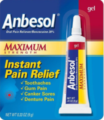 Picture of ANBESOL MAXIMUM STRENGTH GEL .33OZ - Alternate NDC