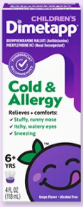 Picture of DIMETAPP CHILD COLD & ALLERGY 4OZ - Alternate NDC