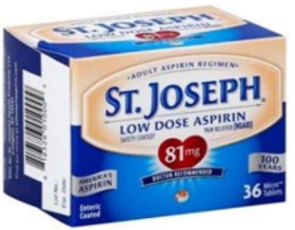 Picture of ST. JOSEPH ENTERIC ASPIRIN 81MG 36 - Alternate NDC