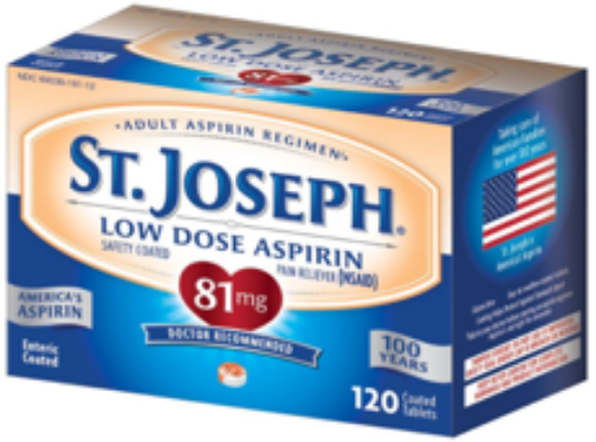 Picture of ST. JOSEPH ENTERIC ASPIRIN 81MG 120