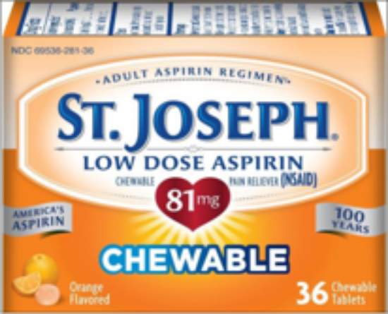 Picture of ST. JOSEPH CHEWABLE ASPIRIN 81MG 36