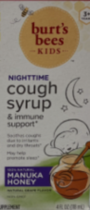 Picture of BURTS BEES KIDS NIGHTIME COUGH SYP CL 4OZ - Alternate NDC