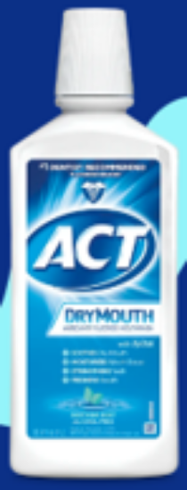 Picture of ACT DRY MOUTH MOUTHWASH-SOOTH MINT LIQ 33.8OZ