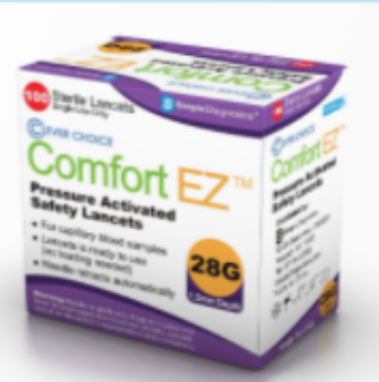 Picture of LANCET COMFORT EZE 28G PAC WH CLEVER CHOICE 100
