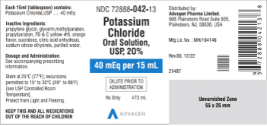 Picture of POTASSIUM CHLORIDE 40MEQ/15ML (20%) SOL OR 473ML