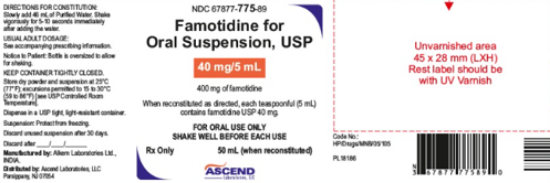 Picture of FAMOTIDINE 40MG/5ML OS WH 50ML