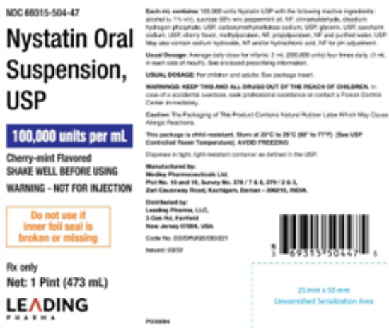 Picture of NYSTATIN OS 100000U/ML 473ML