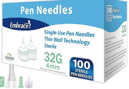 Picture of PEN NEEDLE EMBRACE 32G 4MM 100