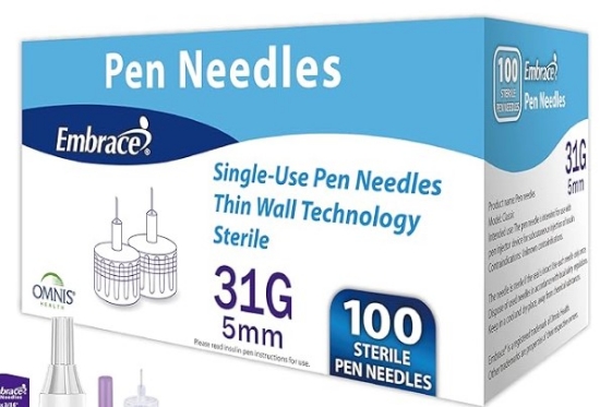 Picture of PEN NEEDLE EMBRACE 31G 5MM 100