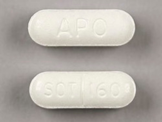 Picture of SOTALOL HCL 160MG TAB WH OBL 100